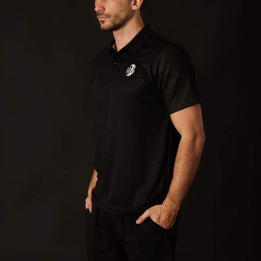 Men's Polo Shirt Drybreak Black 'DryGame'