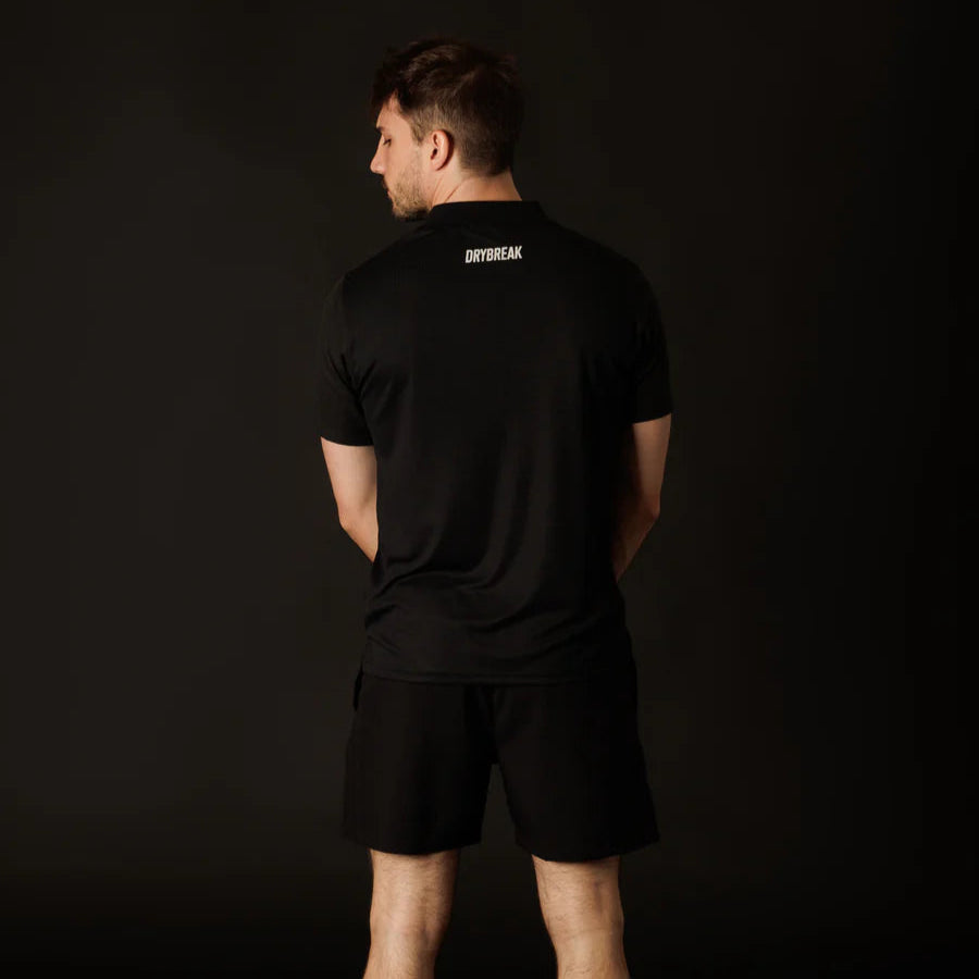 Men's Polo Shirt Drybreak Black 'DryGame'