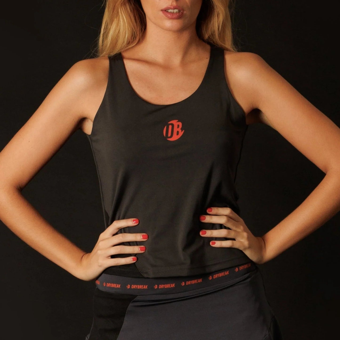 Women's Tank Top Drybreak Anthracite 'DryPadel'