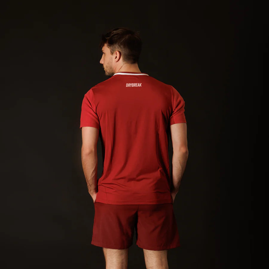Men's Advanced T-Shirt Drybreak Wine 'DryPlay'