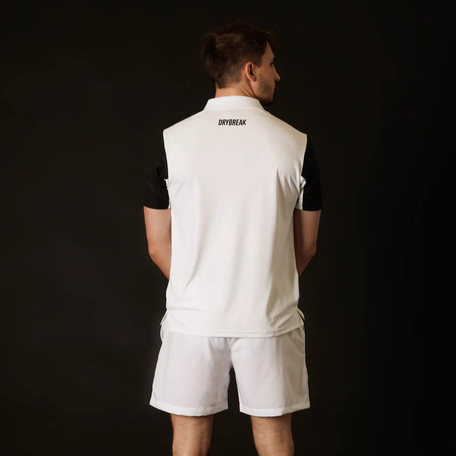 Men's Polo Shirt Drybreak White 'DryGame'
